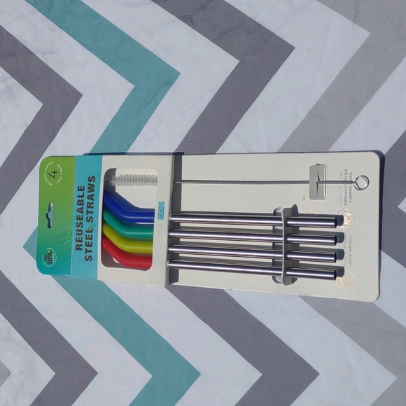 🆕🎁 Reusable steel straws with cleaner - Picture 5 of 9